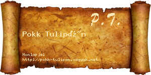 Pokk Tulipán névjegykártya